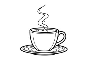 Warm Coffee Cup Illustration Steaming Mug Graphic