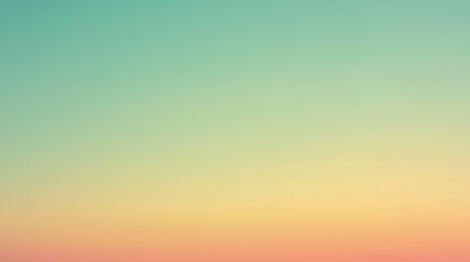 Obraz premium A serene gradient sky transitioning from turquoise to soft peach.