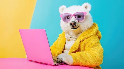 Polar Bear Laptop Fun