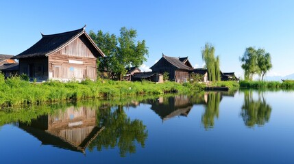 Peaceful Lakeside Village