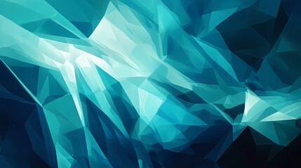 Obraz premium Abstract geometric pattern in shades of blue and turquoise.