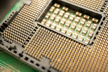 close up of electronic circuit board