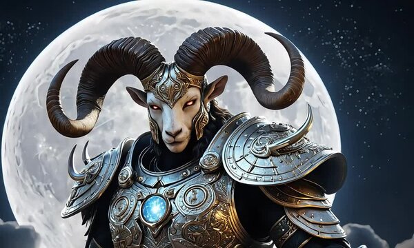 goat on the moon