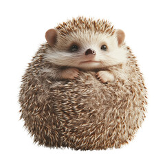 Obraz premium Hedgehog cuddling in cozy nest forest cute animal