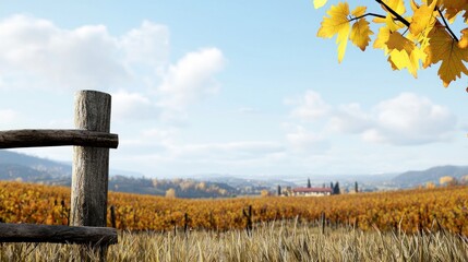 Autumn Vineyard Landscape
