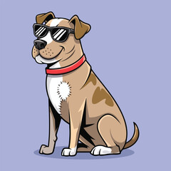  golden retriever dog vector smiling face with sunglasses | A cute Happy golden retriever dog face cartoon illustration, lab dog breed clip art element design with tongue out, Dog Face.