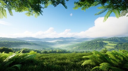 Serene Green Hills Landscape
