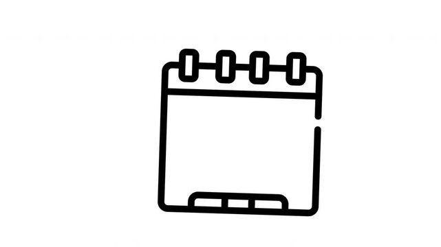 icon line motion graphic schedule delivery