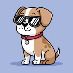  golden retriever dog vector smiling face with sunglasses | A cute Happy golden retriever dog face cartoon illustration, lab dog breed clip art element design with tongue out, Dog Face.