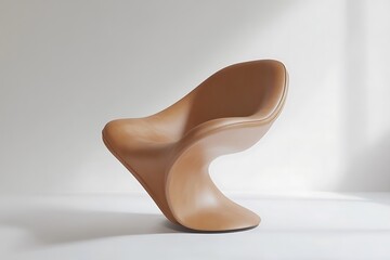 Fototapeta premium Modern Swivel Leather Chair - Exquisite Design