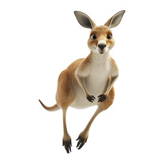 Playful kangaroo jumping in australia - animated fun