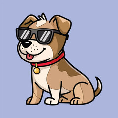  golden retriever dog vector smiling face with sunglasses | A cute Happy golden retriever dog face cartoon illustration, lab dog breed clip art element design with tongue out, Dog Face.