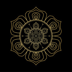 Luxury Golden islamic  mandala design vector art illustration