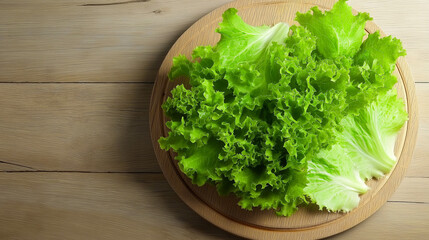 Healthy and Fresh Lettuce Displayed with Rustic Charm