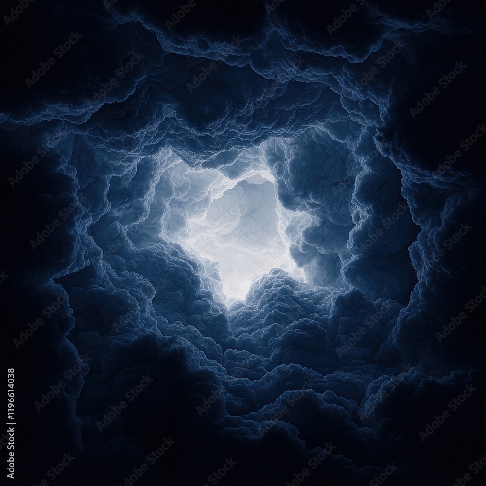 Poster cosmic void disturbance phenomenon outer space digital art abstract environment celestial viewpoint 