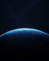 Fototapeta premium Cosmic event horizon exploration outer space digital art vast universe celestial viewpoint galactic concept