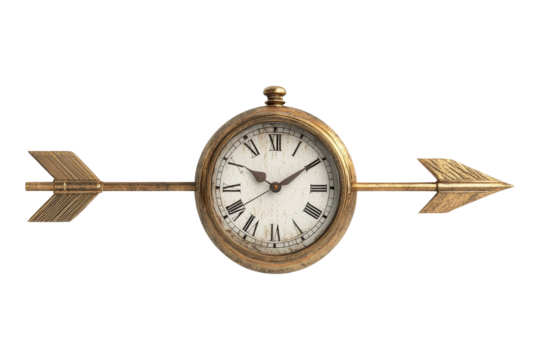Vintage clock with arrow design home decor wall art
