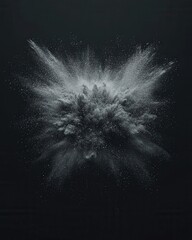 Cosmic dust explosion artistry in dark space abstract visuals clean composition stunning realism