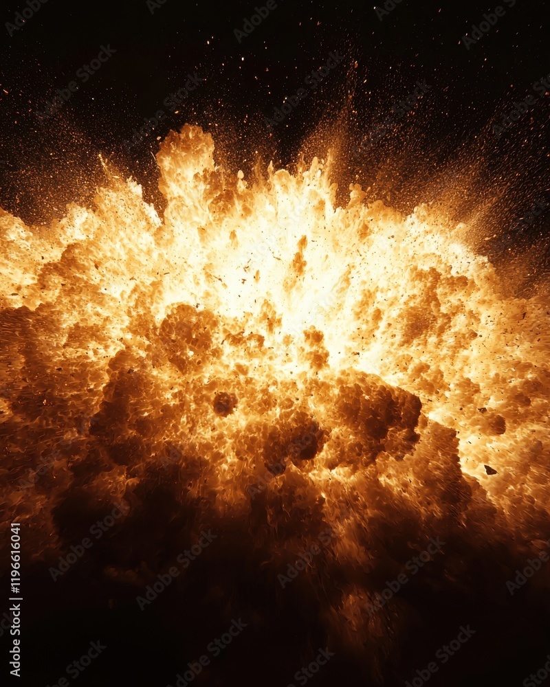Poster cosmic explosion event outer space image stellar environment dramatic viewpoint energy concept