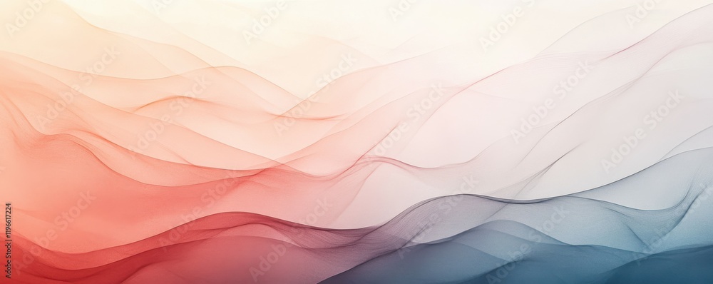 Poster elegant abstract layers: overlapping translucent layers of soft colors and gradients, evoking depth 