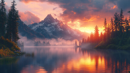 a mountain range in the distance