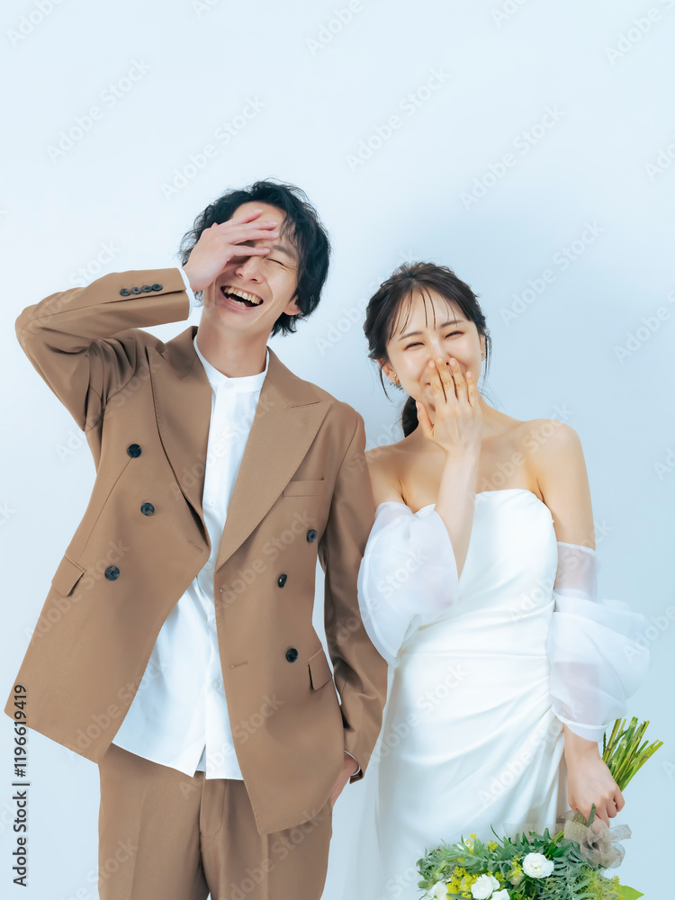 Aufkleber ウェディング、自撮り、新郎、新婦、結婚、ブライダル、前撮り、結婚式、カップル、フォト、韓国、白バック、切り抜き、婚活、嬉しい、喜ぶ、ハッピー、ポートレート、ドレス、ブーケ、ファッション、おしゃれ、笑う、笑顔、楽しい、スーツ、タキシード、お祝い、フォトスタジオ、写真館、照れる、セルフ、ウエディング、コピースペース、若い、30代、ジューンブライド、20代、披露宴、男性、女性、日本人、男女、夫婦、憧れ、