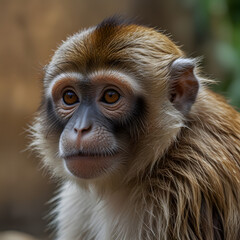 Obraz premium closeuo of monkey , close up of a baboon
