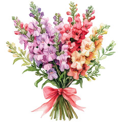 Obraz premium Snapdragon Flower Clipart Vector Illustration