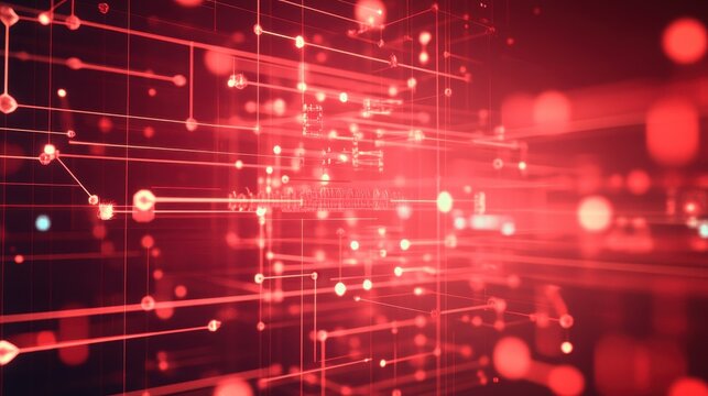 Dynamic Red Abstract Digital Background