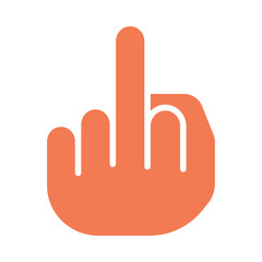 Raising middle finger icon