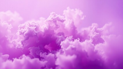 Fototapeta premium Abstract purple background with swirling clouds of lavender and plum hues, evoking a sense of surrealism, as if transported to a dreamlike realm.