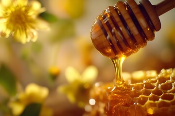 Healthy, delicious and sweet bee honey