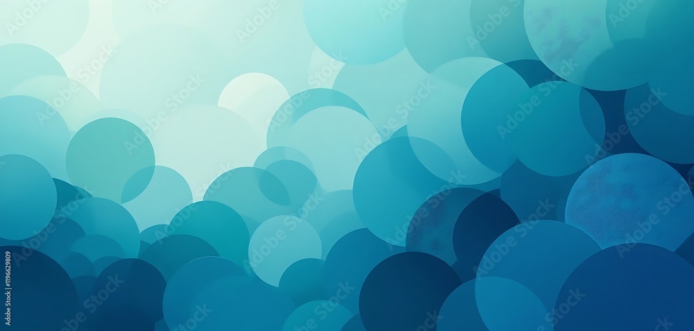 Poster abstract background of overlapping teal circles