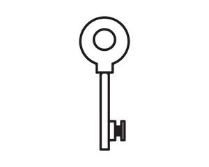 key Silhouette vector illustration icon type design