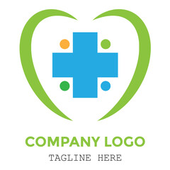 Medical and health pharmacy cross logo natural design