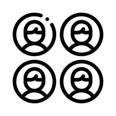 employees line icon