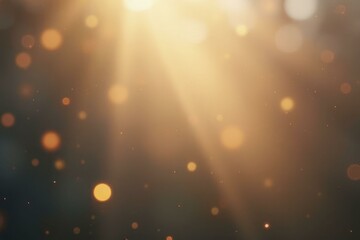 Soft, glowing bokeh shapes floating through a misty, dreamlike background of light and shadow, evoking a serene atmosphere