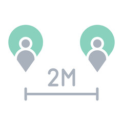 Social distancing icon