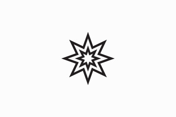 A Star vector black and white image made by adobe illustrator.