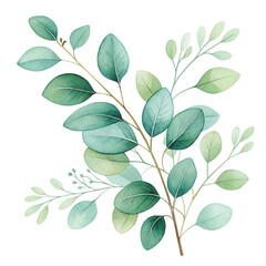 Obraz premium A delicate arrangement of green leaves showcasing various shapes and sizes, featuring a natural blend of colors.