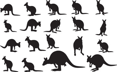 Wallaby Silhouettes Collection, Animal
