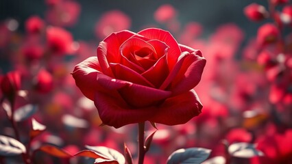 red rose in the garden