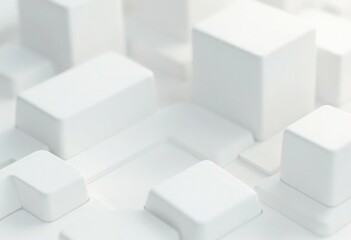 Obraz premium White Keyboard Keys