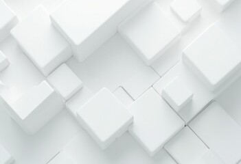 Obraz premium Abstract White Background with Geometric Shapes