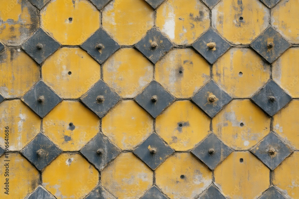 Poster vibrant geometric patterns urban setting texture photography architectural background close-up view 