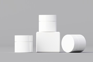 cosmetic products Just insert your logo. On a white background, 3D