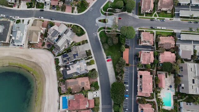 Aerial View of Coastal Residential Area