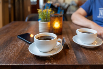 Cozy Coffee Moment in a Relaxing Cafe