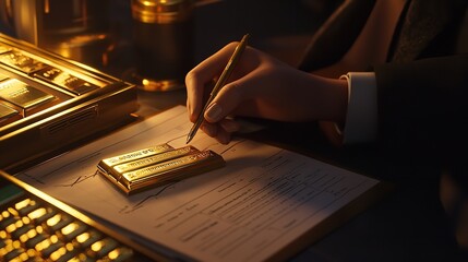 Close-up of a person writing with a pen on blank paper, showcasing professionalism and attention to detail.