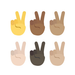 victory hand V emoji symbol vector illustration peace